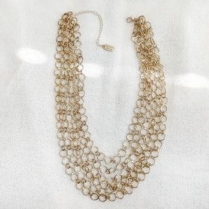 Kristin David Gold Tone Belcher Rolo Necklace